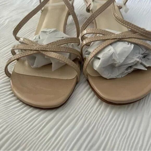 🆕 Benjamin Walk Eileen Touch Up Dyeable Nude Strappy Sandal size 11W - Picture 3 of 7